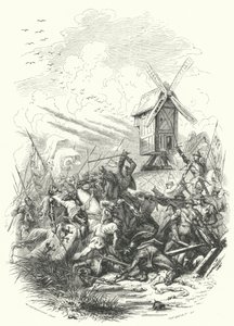 Dood van Jan van Bohemen bij de Slag bij Crecy, 1346 door European School