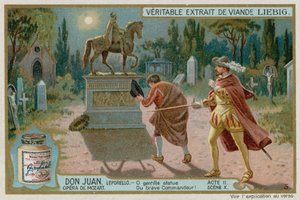 Don Giovanni nodigt het standbeeld van de Commendatore uit voor het diner