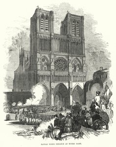 Favras doet boete in de Notre Dame (gravure) door European School