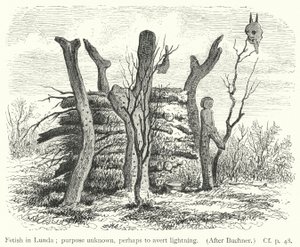 Fetisj in Lunda (gravure) door European School