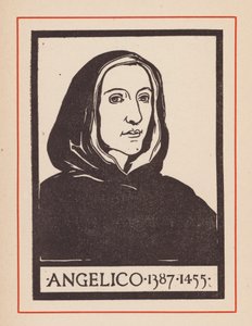 Fra Angelico, Italiaanse renaissancekunstenaar (litho) door European School