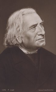 Franz Liszt, Hongaars componist (litho) door European School