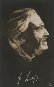 Franz Liszt, Hongaars componist, dirigent en pianist (litho) door European School
