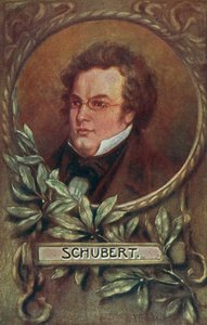 Franz Schubert, Oostenrijks componist (kleurenlitho) door European School