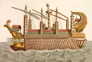 Reusachtige schuit van de Romeinse keizer Caligula door European School