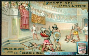 Gladiatorengevecht in het Colosseum, Rome