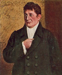 Johann Gottlieb Fichte, Duits filosoof en schrijver (kleurenlitho) door European School
