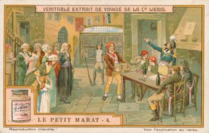 Le Petit Marat, Liebig-kaart, begin 20e eeuw (chromo) door European School