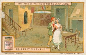 Le Petit Marat, Liebig-kaart, begin 20e eeuw (chromo) door European School