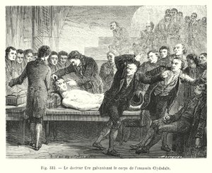 Dr. Ure galvaniseert het lichaam van de moordenaar Clydsdale