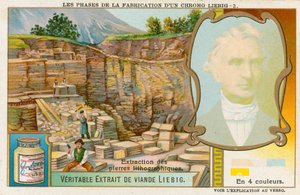 Het maken van een Liebig Chromolithografie
