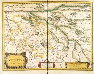 Kaart van Loudunois in 1627, 1631