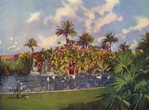 Nice, La Grotte du Jardin Public (kleurenlitho) door European School