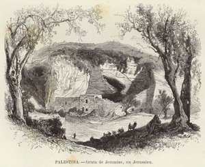 Palestina, Grot van Jeremia, in Jeruzalem door European School