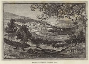 Palestina, Nazareth gezien vanuit het zuiden