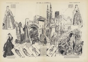 Uitvoering van Jules Massenets opera Le Cid in de Parijse Opera door European School