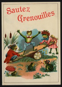 Spring kikkers (kleur litho) door European School