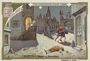Scène uit Faust, een opera van Charles Gounod door European School