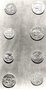 Selectie van 8 munten (metaal) door European School