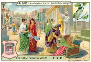 Zijdehandelaren in het oude Rome
