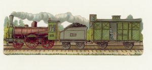 Stoomtrein (chromolitho) door European School
