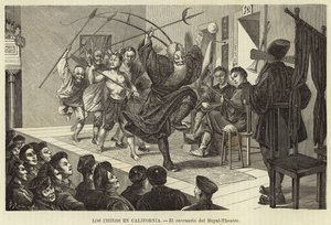 De Chinezen in Californië - Het podium van het Theatre Royal