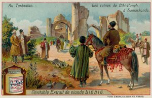 De ruïnes van de Bibi-Khanym-moskee in Samarkand in Oezbekistan door European School