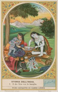 De god Shiva en zijn familie