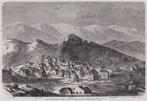 Stad en fort van Belfort, Frankrijk, na de overgave aan de belegerende Duitsers, Frans-Duitse Oorlog door European School