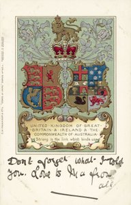 Verenigd Koninkrijk van Groot-Brittannië en Ierland en het Gemenebest Australië (kleurenlitho) door European School