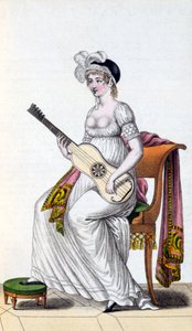 Vrouw met gitaar, eind 18e eeuw
