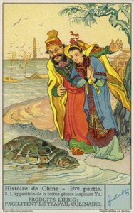 Yu de Grote en de reuzenschildpad (chromolitho) door European School