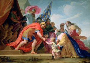 Volumnie en Véturie voor Coriolanus, c1638-1639