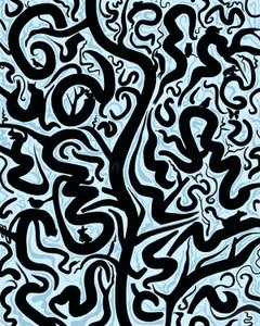 17 Dieren verborgen in boom (digitale kunst) door Evan Sklar