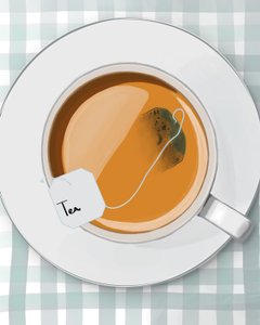 Kopje thee, Brooklyn (digitale kunst)