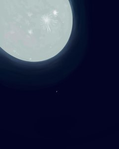 Maan en Saturnus, ca 2020-24 (digitale kunst)
