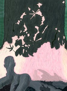Mijn schaduw op boom, Brooklyn (digitale kunst) door Evan Sklar
