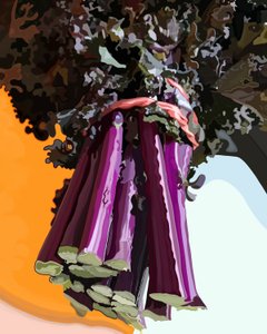 Paarse boerenkool, Brooklyn (digitale kunst)