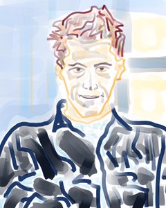 Zelfportret in New Haven (digitale kunst)