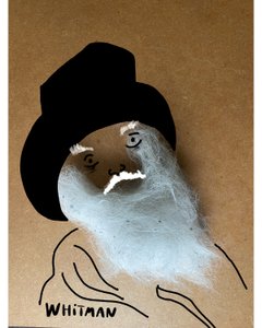 Walt Whitman (collage tekening) door Evan Sklar