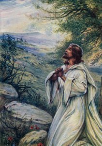 Jezus was aan het bidden door Evelyn Stuart Hardy