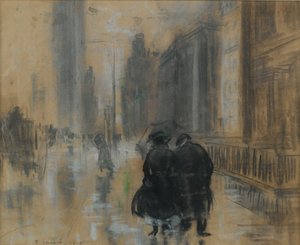 Vijfde Avenue door Everett Shinn