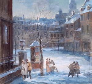 Straatscène in Parijs