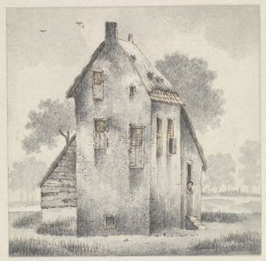 Hoge huis te Zoelmond, in de Betuwe door Evert Doublet