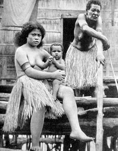 Een moeder en haar kind, Papoea-Nieuw-Guinea, 1936