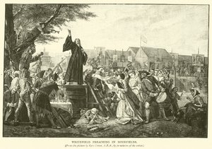 Whitefield die predikt in Moorfields door Eyre Crowe