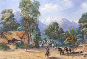 Dorp in de Himalaya