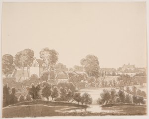 Bij Ørbæk, op de achtergrond Ørbæklunde. Funen 1833 door F.M.E. Fabritius de Tengnagel