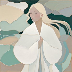 Portret van een mooie blonde vrouw