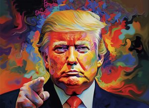 Donald Trump portretschilderij te koop, muurkunst afdrukken & ingelijste kunst